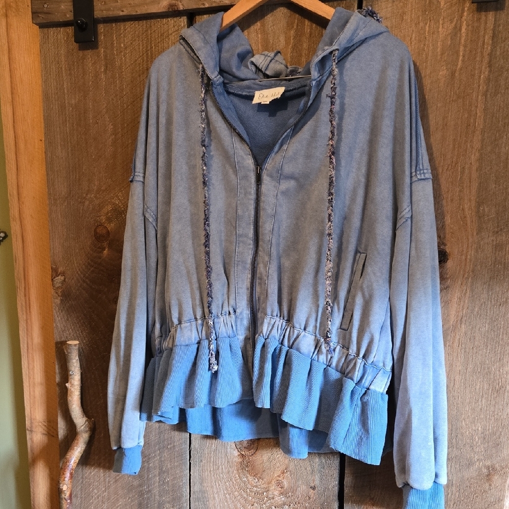 Oli & Hali Light Blue Hooded Jean Jacket